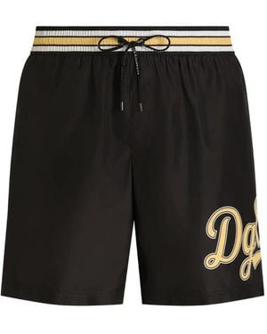 Dolce & Gabbana Medium Swim Boxer Shorts - Black