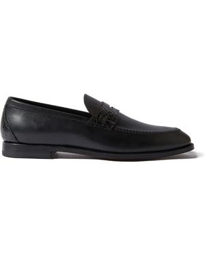 SCAROSSO Giorgio Penny Loafers - Black