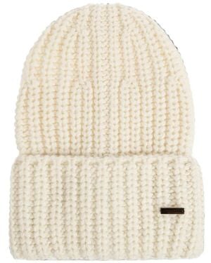 DSquared² Logo-Plaque Beanie Hat - Natural
