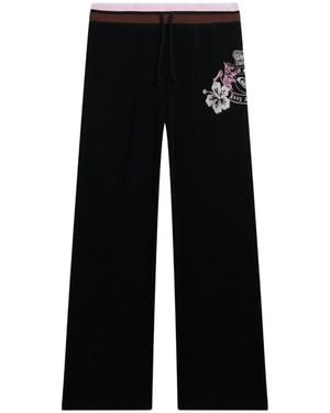 Juicy Couture X Roxy Terry-Towelling Track Trousers - Black