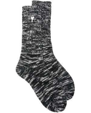 Ami Paris Bestickte Socken - Schwarz