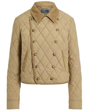 Polo Ralph Lauren Quilted Double-Breasted Jacket - Metallic