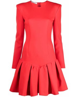 Philosophy Di Lorenzo Serafini Pleated Hem Long-Sleeve Dress - Red