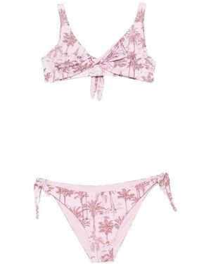 MC2 Saint Barth Yali Palm-Tree-Print Bikini - Pink