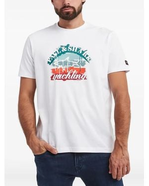 Paul & Shark T-Shirt mit grafischem Print - Weiß