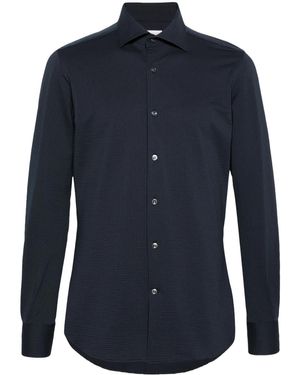 Glanshirt シアサッカーシャツ - ブルー