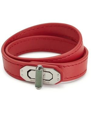 Shanghai Tang Tang Locket Wrap Bracelet - Red