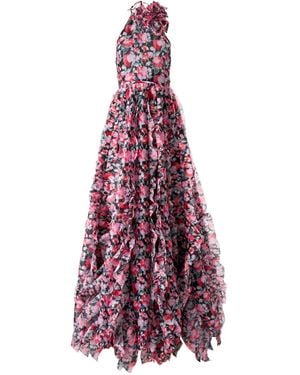 Carolina Herrera Abito Da Sera Con Stampa - Viola