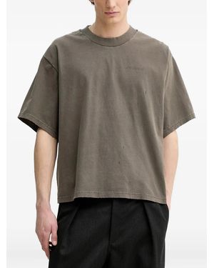 Won Hundred Embroidered-Detail T-Shirt - Gray