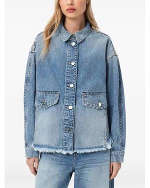 AllSaints Fringed Studded Jacket - Blue