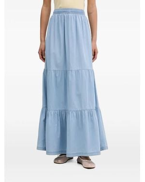 adidas Originals Gelaagde Maxi-Rok Met Zijstreep - Blauw