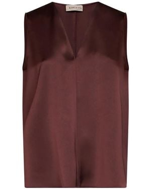Blanca Vita V-Neck Sleeveless Blouse - Purple