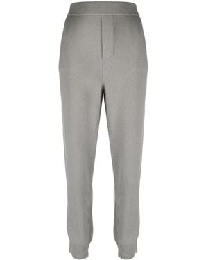 DSquared² Logo-Embroidered Knitted Track Pants - Gray