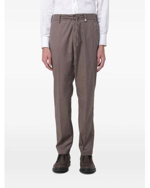 Myths Drawstring-Waistband Tapered Trousers - Grey