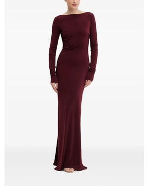 Aniye By Norah Open-Back Ruched Maxi Dress - Red
