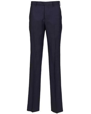 Paul Smith Pleat-Detail Wool Pants - Blue