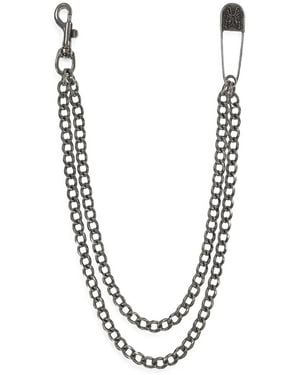 KAMIYA Kmy Safety-Pin Double Wallet Chain - Metallic