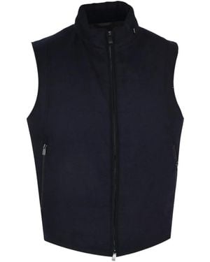 Corneliani Zip Outdoor Waistcoat - Blue