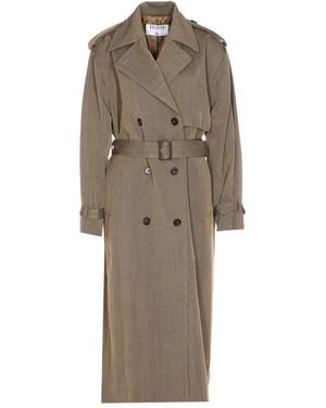Filippa K Gabardina con cinturón - Neutro