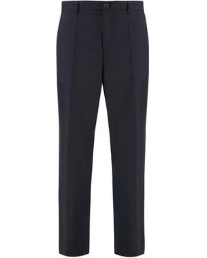 BOSS Side-Pocket Wool Trousers - Blue