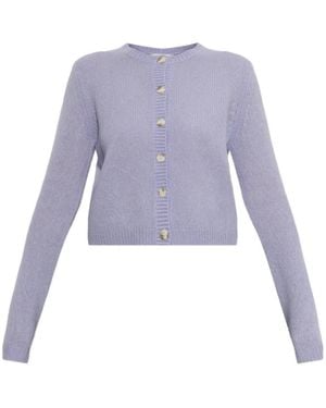 Lisa Yang Felicia Button-Up Cardigan - Purple