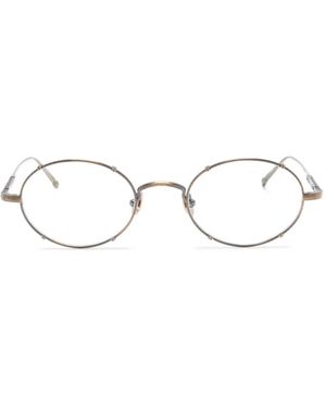 Matsuda M3150 Oval-Frame Metal Glasses - Natural
