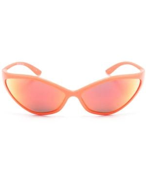 Balenciaga Gafas de sol con montura oval años 90 - Rosa