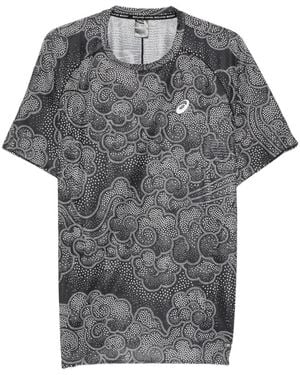 Asics Graphic-Print T-Shirt - Grey