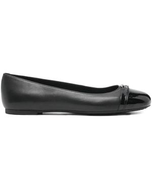 MICHAEL Michael Kors Leather Ballet Flats - Black