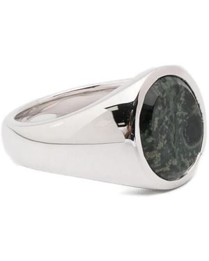 Tom Wood Kim Ring mit ovalem Stein - Mettallic