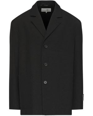 MM6 by Maison Margiela Wool-Blend Suit Jacket - Black
