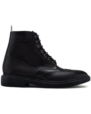 Thom Browne Stiefel mit Flügelspitze - Schwarz