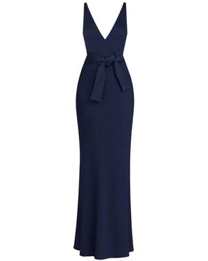 chinese dress ladies Stolen Stores Halter Bias Maxi Slip Dress in Cobalt main image 0