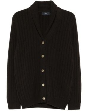arch4 Cardigan Mr Denver Con Scollo A Scialle - Nero
