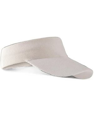 Guess Laurene Ribbed-Knit Visor - White