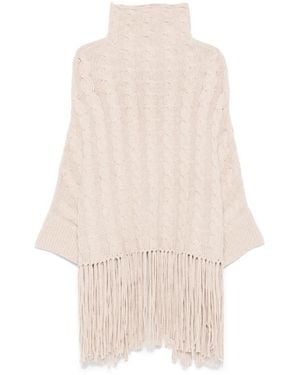 Aspesi Fringed Poncho - Natural
