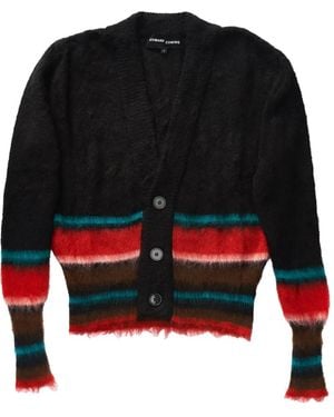 Edward Cuming Gestreifter Cardigan - Schwarz