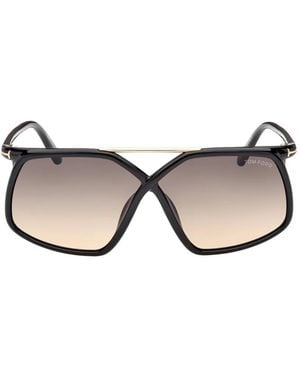 Tom Ford Geometric-Frame Sunglasses - Black