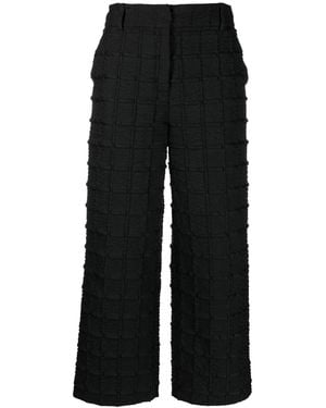 Cecilie Bahnsen Jaylee Mid-Rise Cropped Trousers - Black