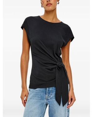 Rails Gabbie Tie-Waist T-Shirt - Black