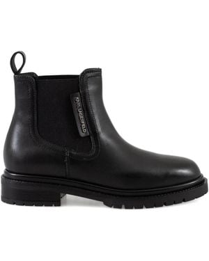 KARL LAGERFELD Elastic-Panel Chelsea Boots - Black