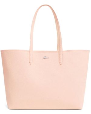 Lacoste Crocodile Appliqué Carry All Tote Bag - Pink
