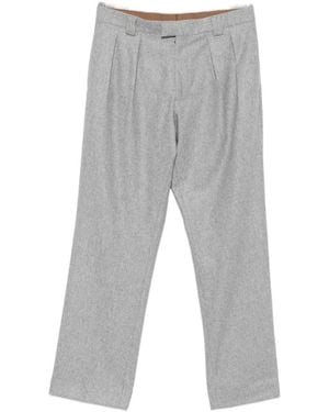 Berwich Pleated Wool Pants - Gray