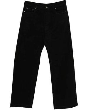 Rick Owens Cotton Trousers - Black