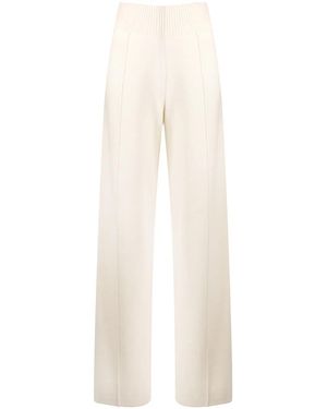 Pringle of Scotland Wide-Leg Knitted Trousers - White