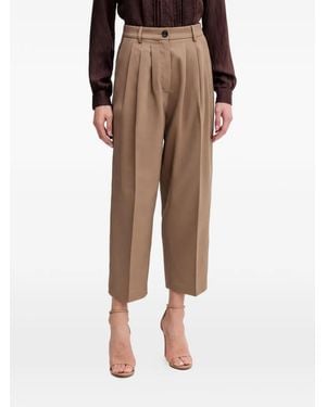 Sisley Pleated Trousers - Natural