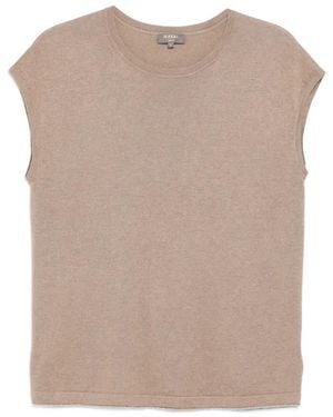 N.Peal Cashmere Sleeveless Knit Top - Natural
