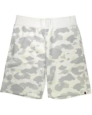 A Bathing Ape Glow-In-The-Dark Camo-Print Shorts - White
