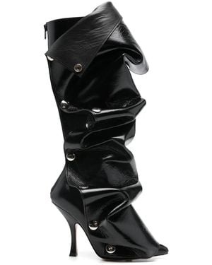 Y. Project 110Mm Snap Boots - Black