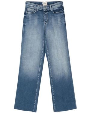 L'Agence Scottie Faded-Effect Raw-Cut Jeans - Blue